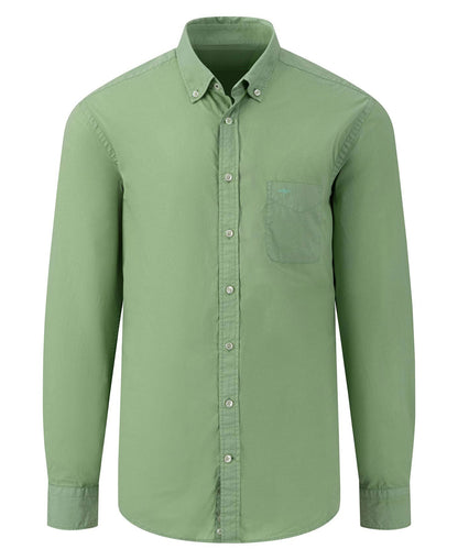 Garment Dyed Poplin Shirt - Soft Green