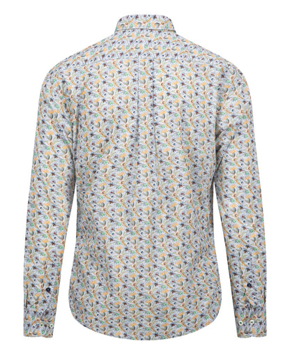 Premium Flower Print Shirt - Light Khaki