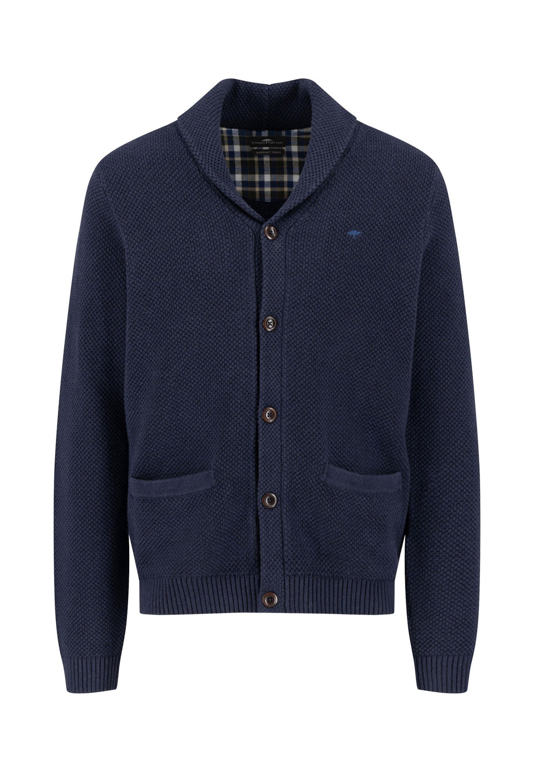 Buttoned Shawl Cardigan - Navy