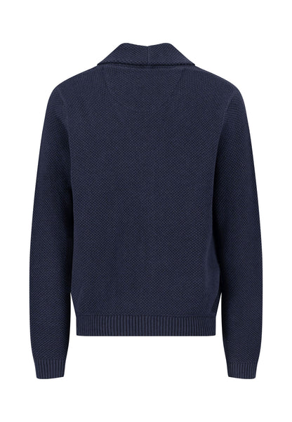 Buttoned Shawl Cardigan - Navy