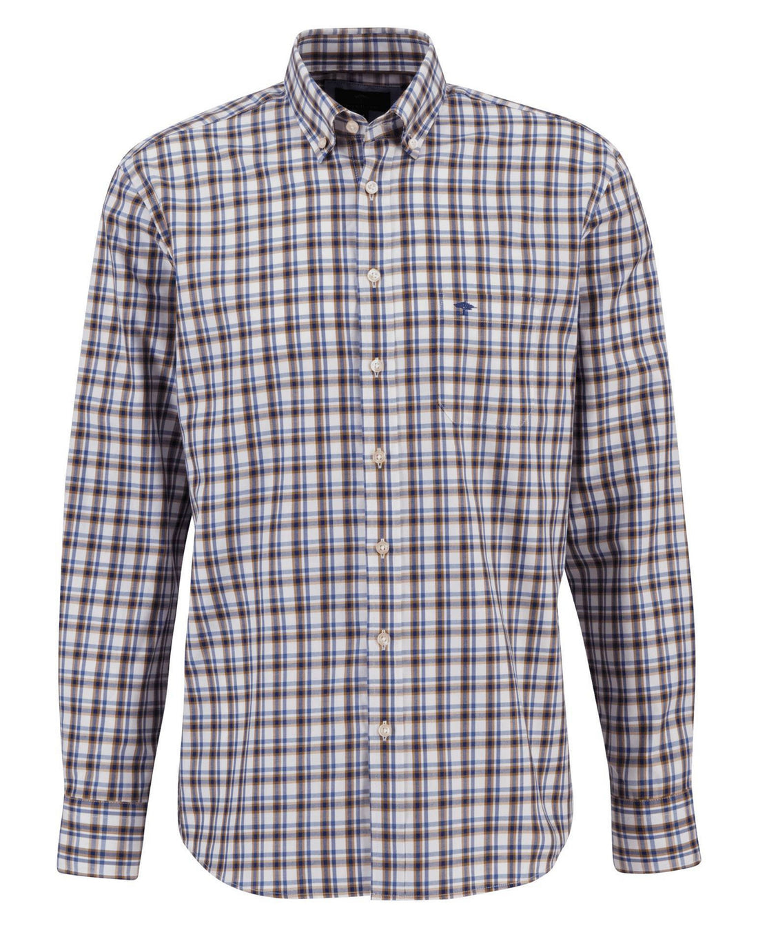 Camel Checks Shirt - Walnut Brown