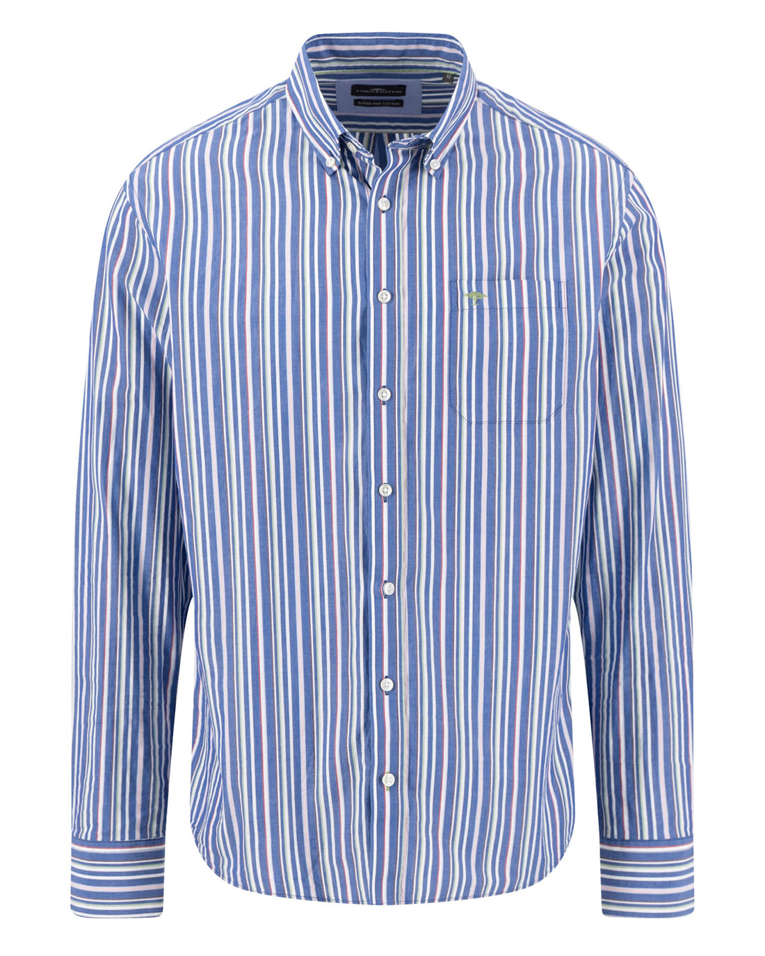 Colorful Poplin Stripe Shirt - Harbor Blue