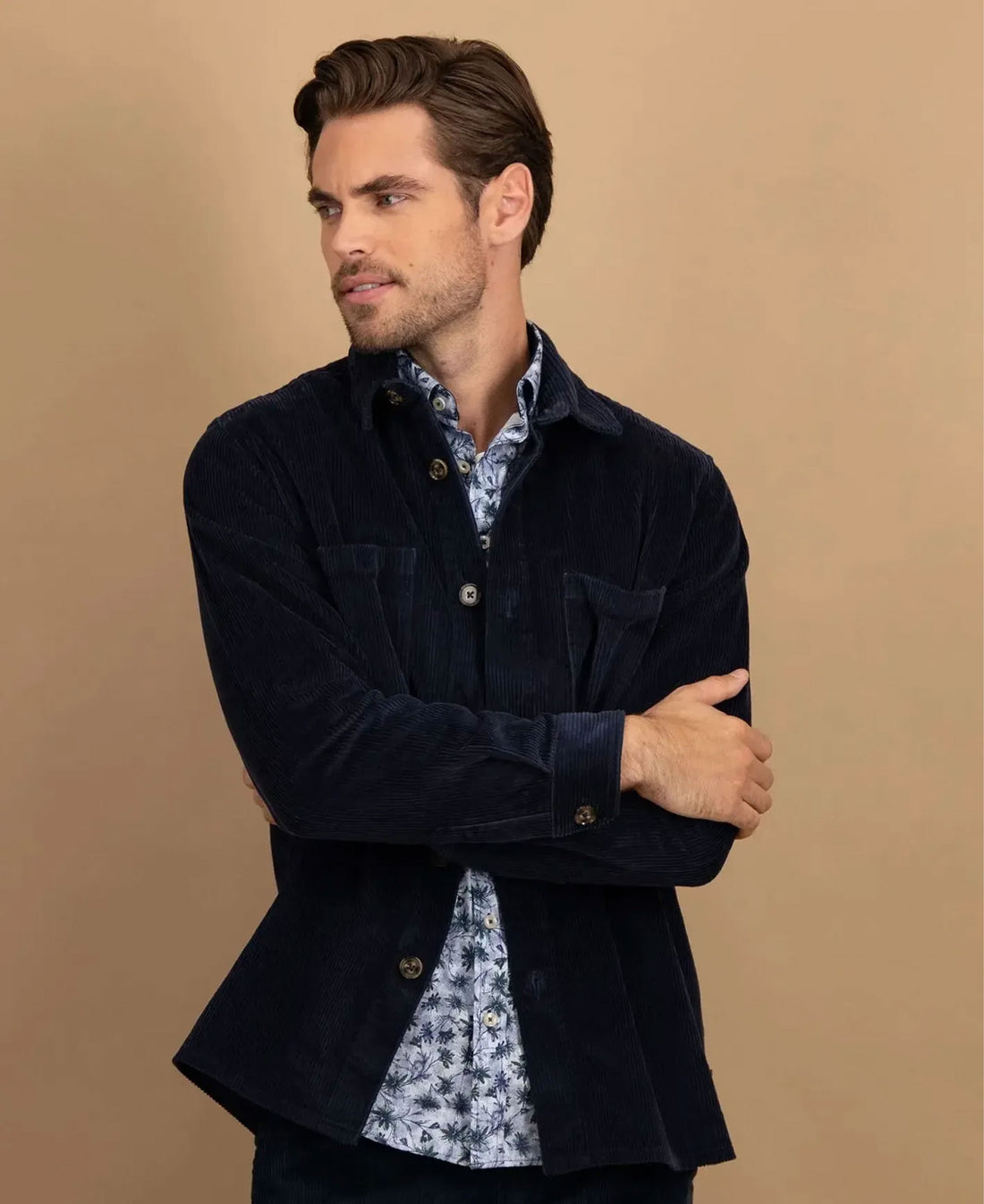 Corduroy Overshirt - Navy