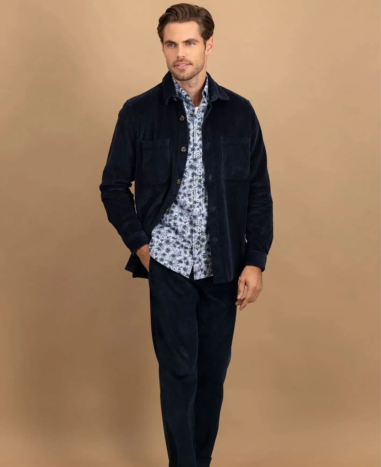 Corduroy Overshirt - Navy