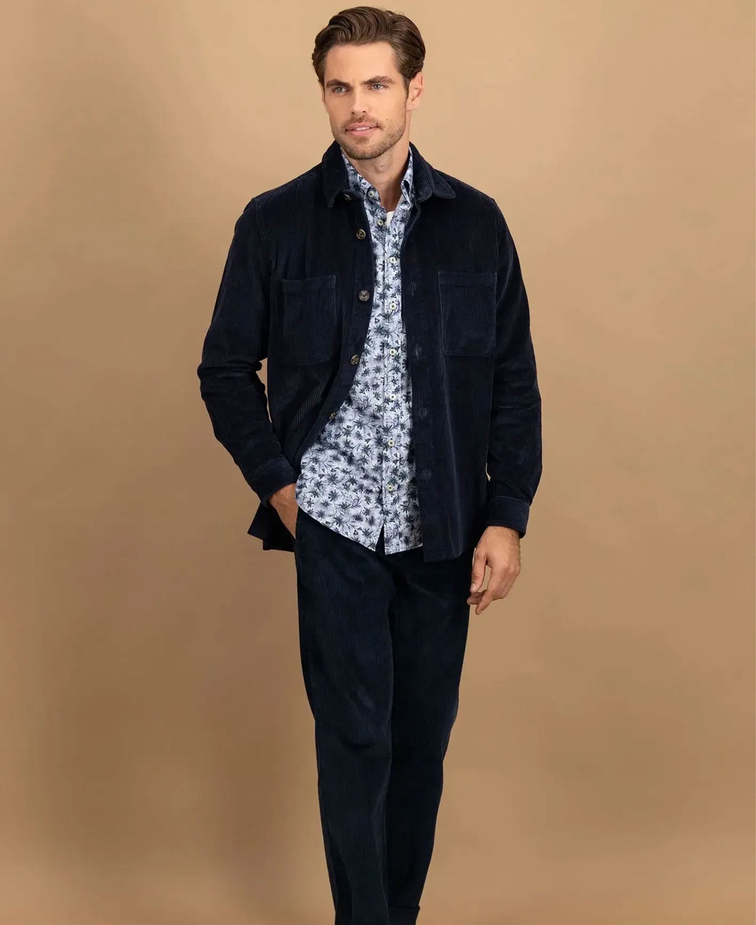 Corduroy Overshirt - Navy