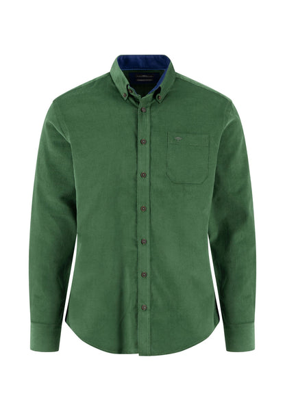 Corduroy Button Down Shirt  - Dark Leaf