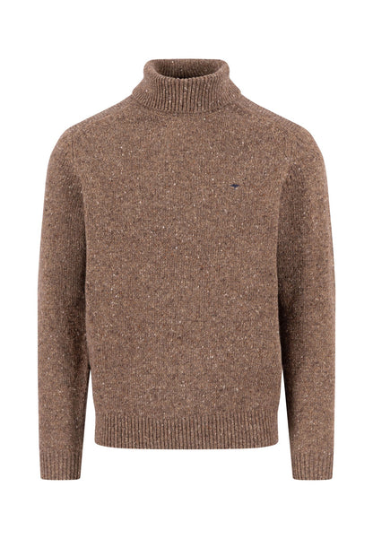 Donegal Rollneck Jumper - Dark Chocolate