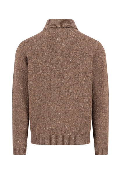 Donegal Rollneck Jumper - Dark Chocolate