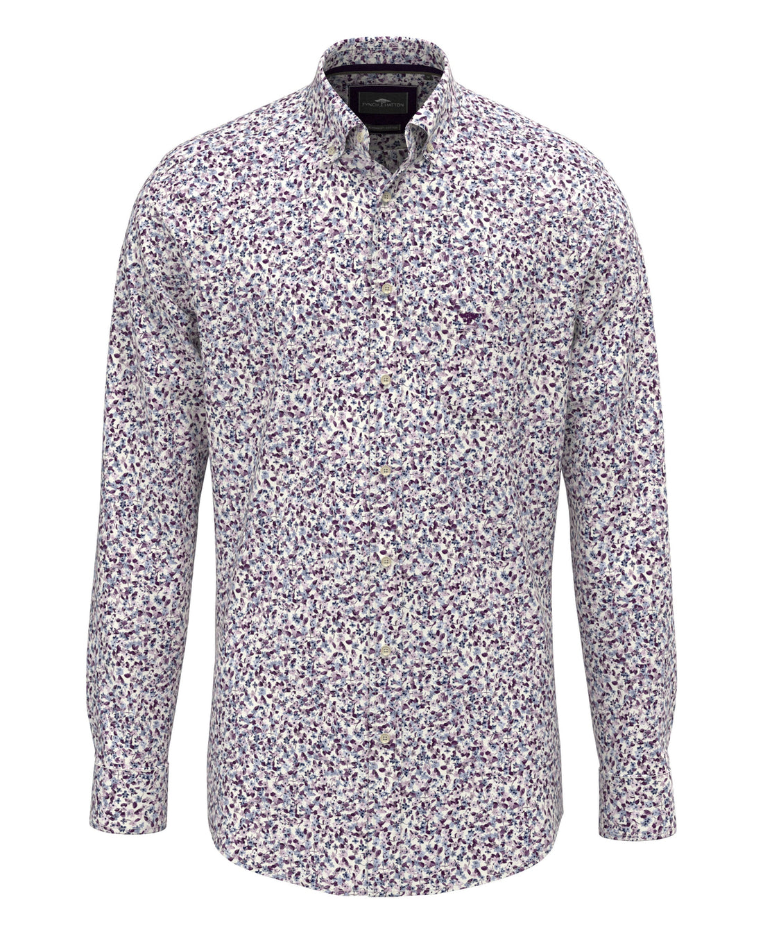 Flower Print Button down 1/1 - Aubergine