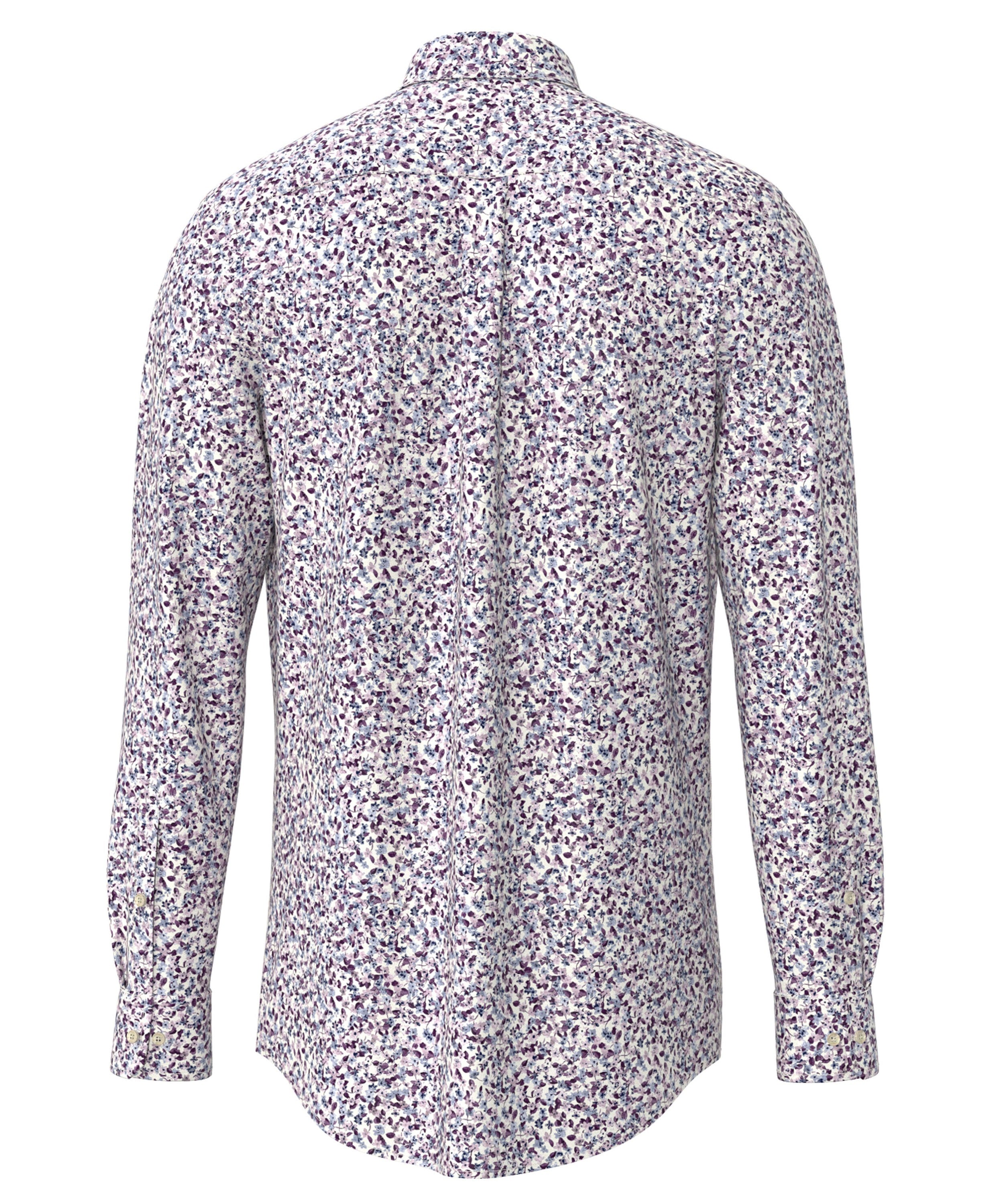 Flower Print Button down 1/1 - Aubergine