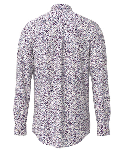 Flower Print Button down 1/1 - Aubergine