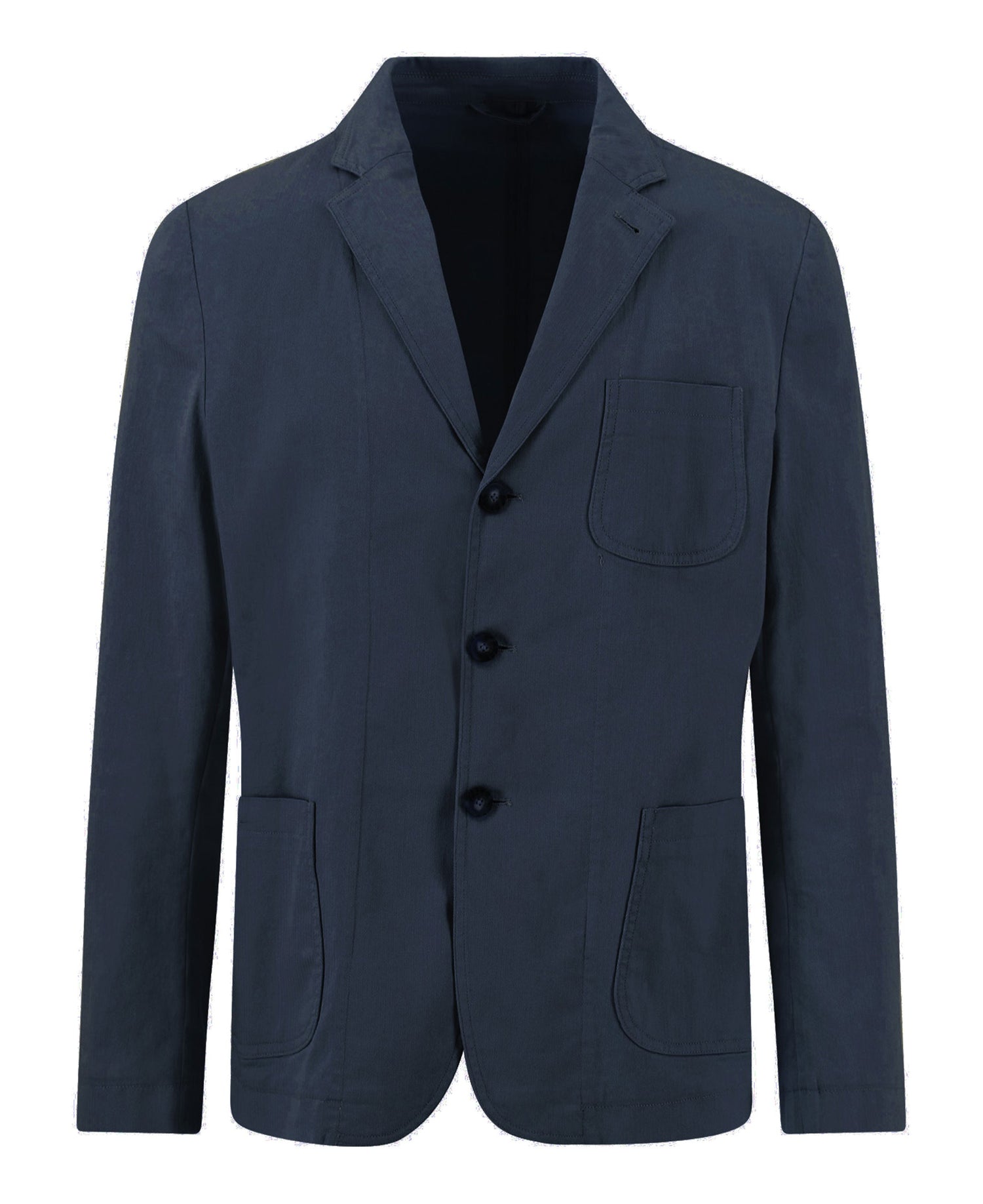 Herringbone Blazer - Dark Navy
