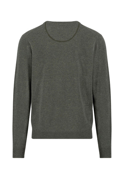 Lambswool V-Neck Jumper - Dark Ivy