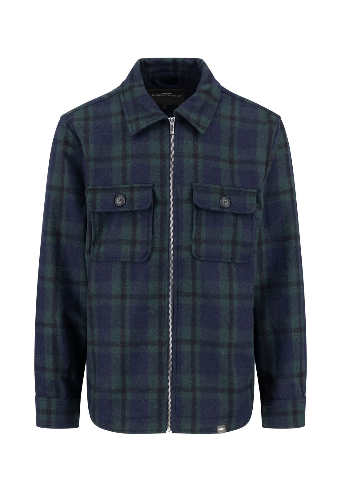 Checked Overshirt  - Dark Navy