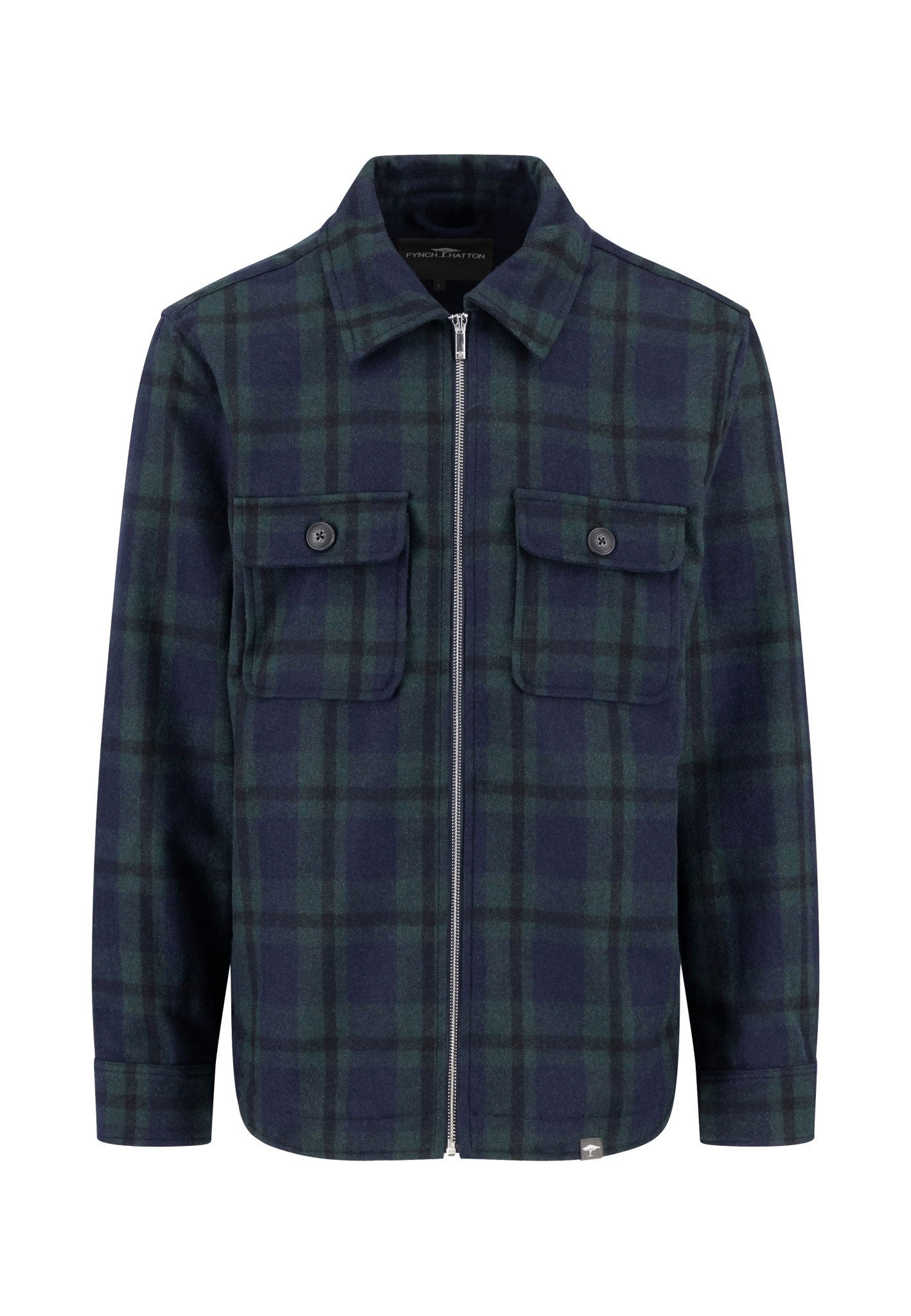 Checked Overshirt  - Dark Navy