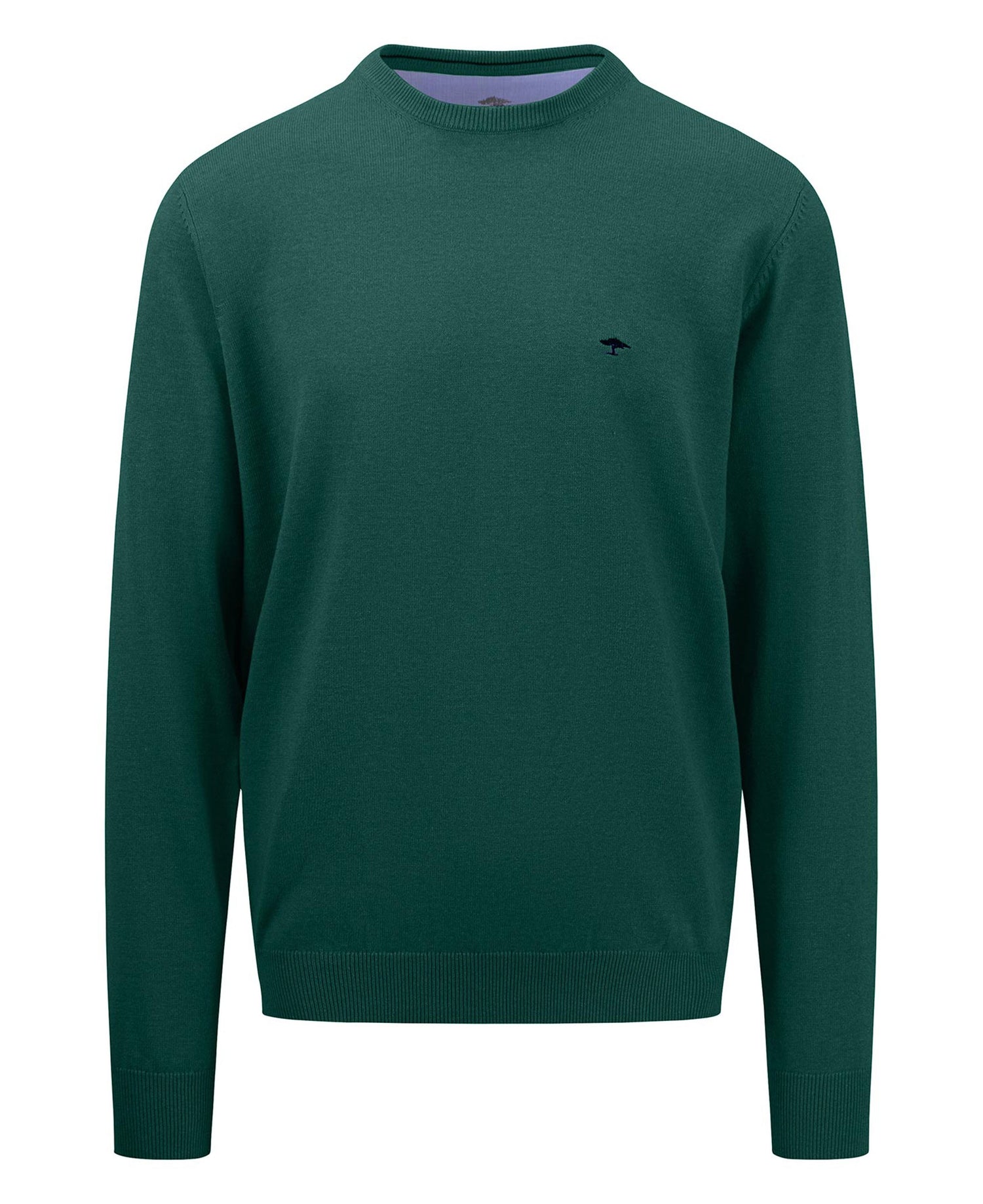 O-Neck Superfine Jumper - Dark Emerald