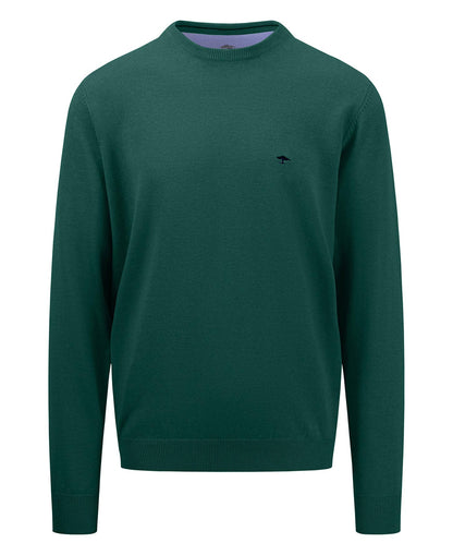 O-Neck Superfine Jumper - Dark Emerald