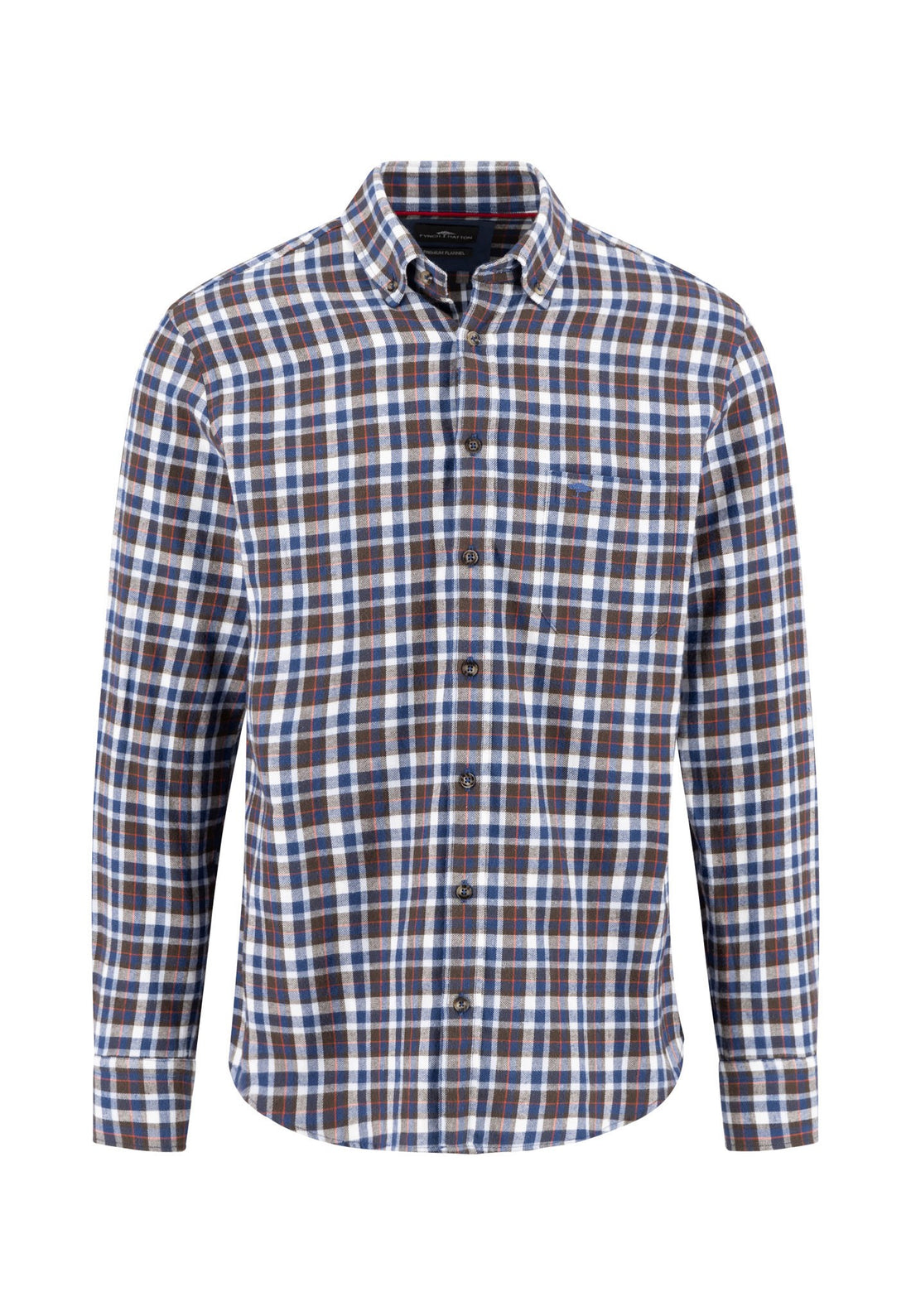Premium Flannel Button Down Check Shirt - Dark Chocolate
