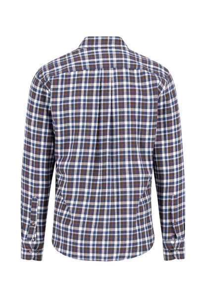 Premium Flannel Button Down Check Shirt - Dark Chocolate