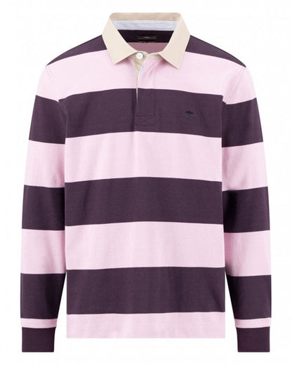 Rugby Polo Stripe - Aubergine