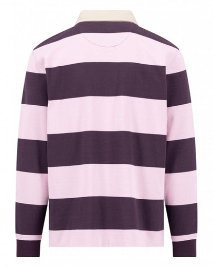 Rugby Polo Stripe - Aubergine
