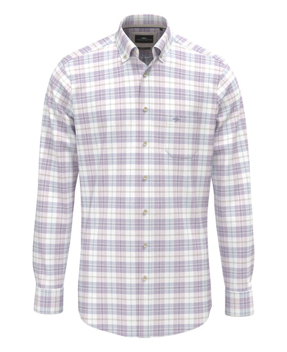 Slub Check Button down 1/1 - Magnolia