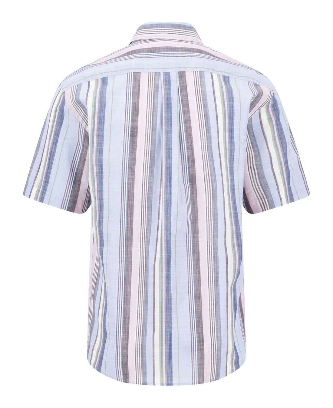 Slub Stripe Button-down  - Aubergine