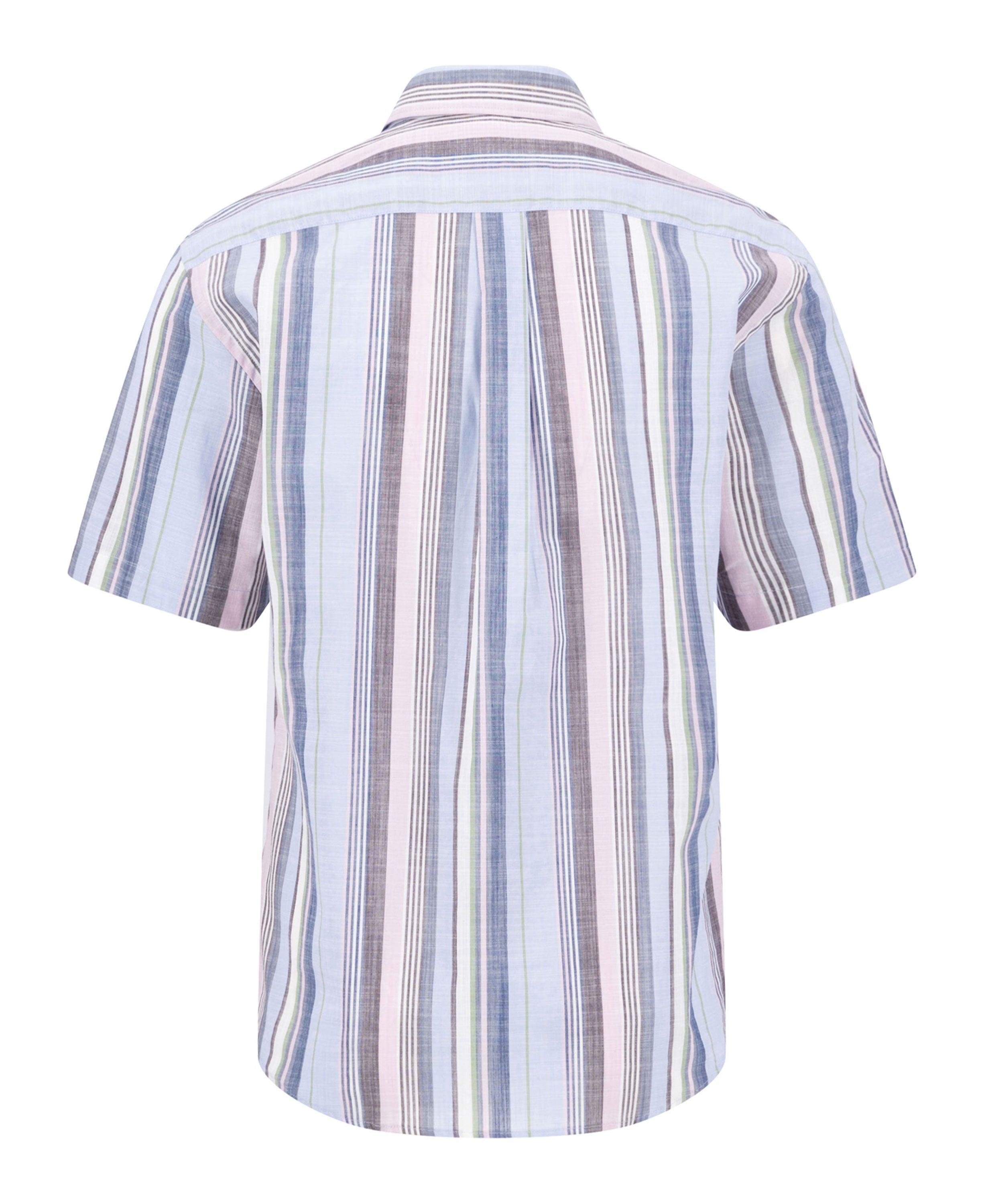 Slub Stripe Button-down  - Aubergine