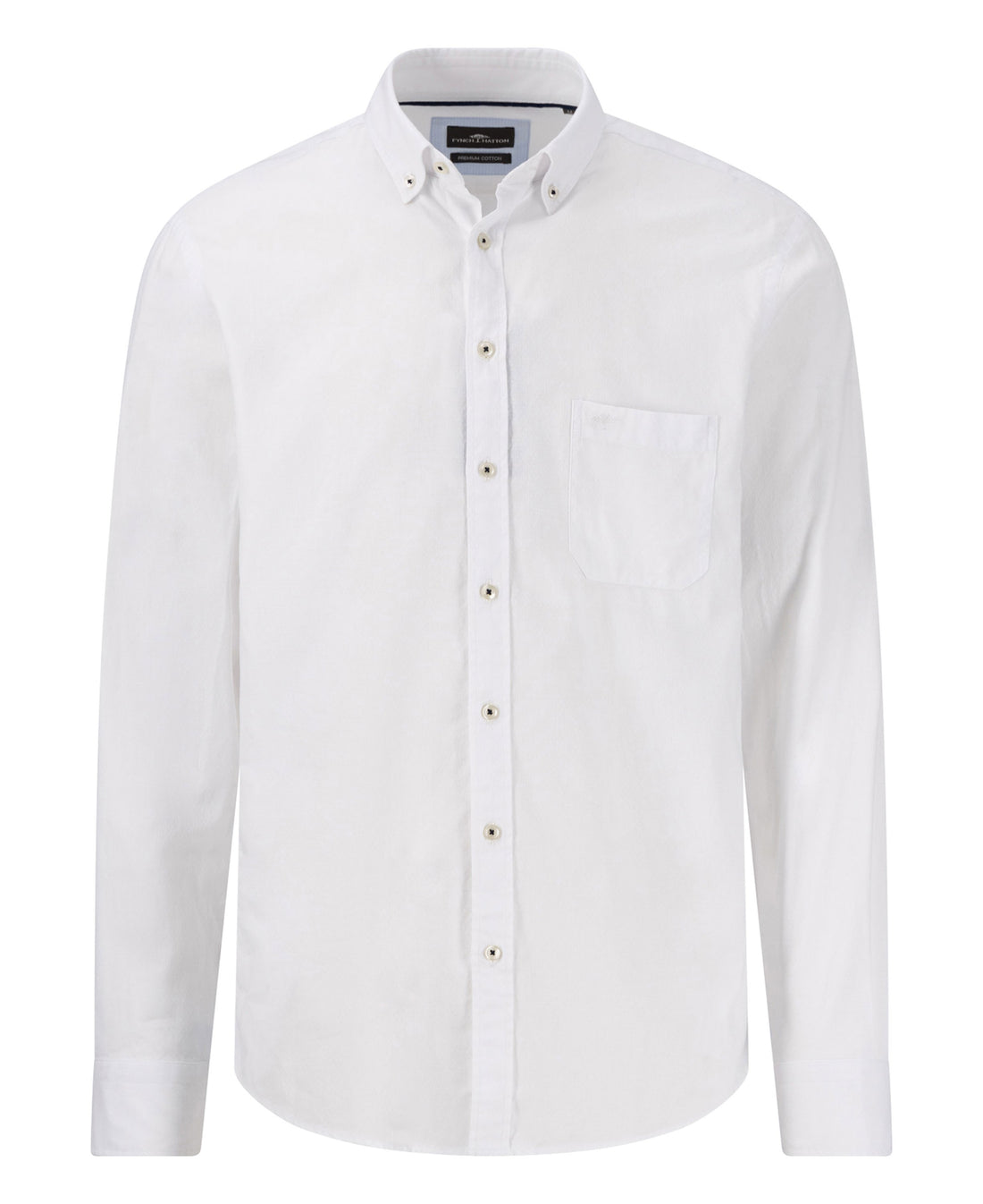 Long Sleeve Structure Shirt - White