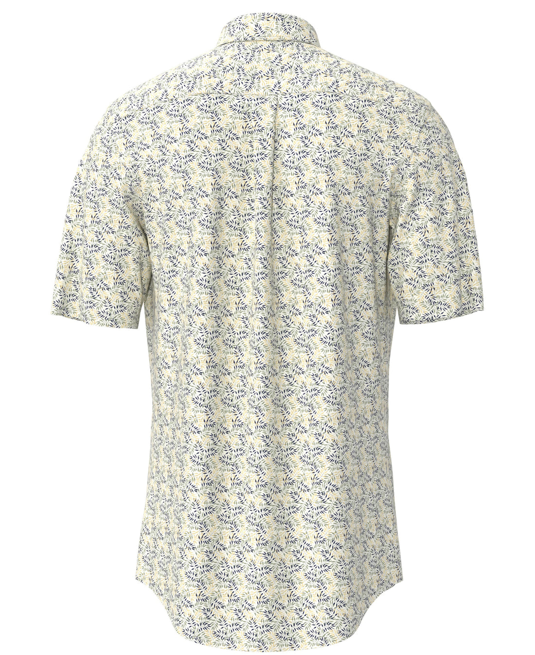 Summer Flower Print Button down 1/2 - Pale Yellow