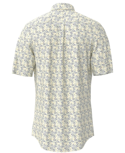 Summer Flower Print Button down 1/2 - Pale Yellow