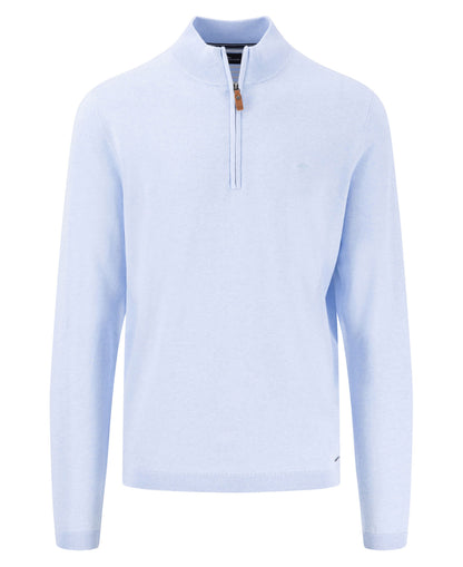 Troyer Zip Air Cotton Jumper - Summer Breeze