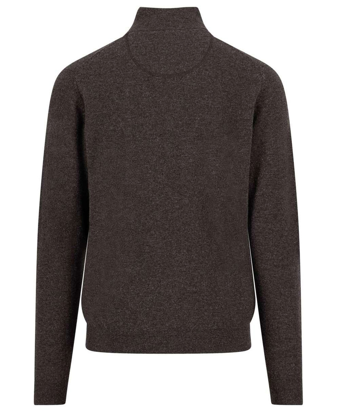 Troyer-Zip Lambswool - Dark Chocolate