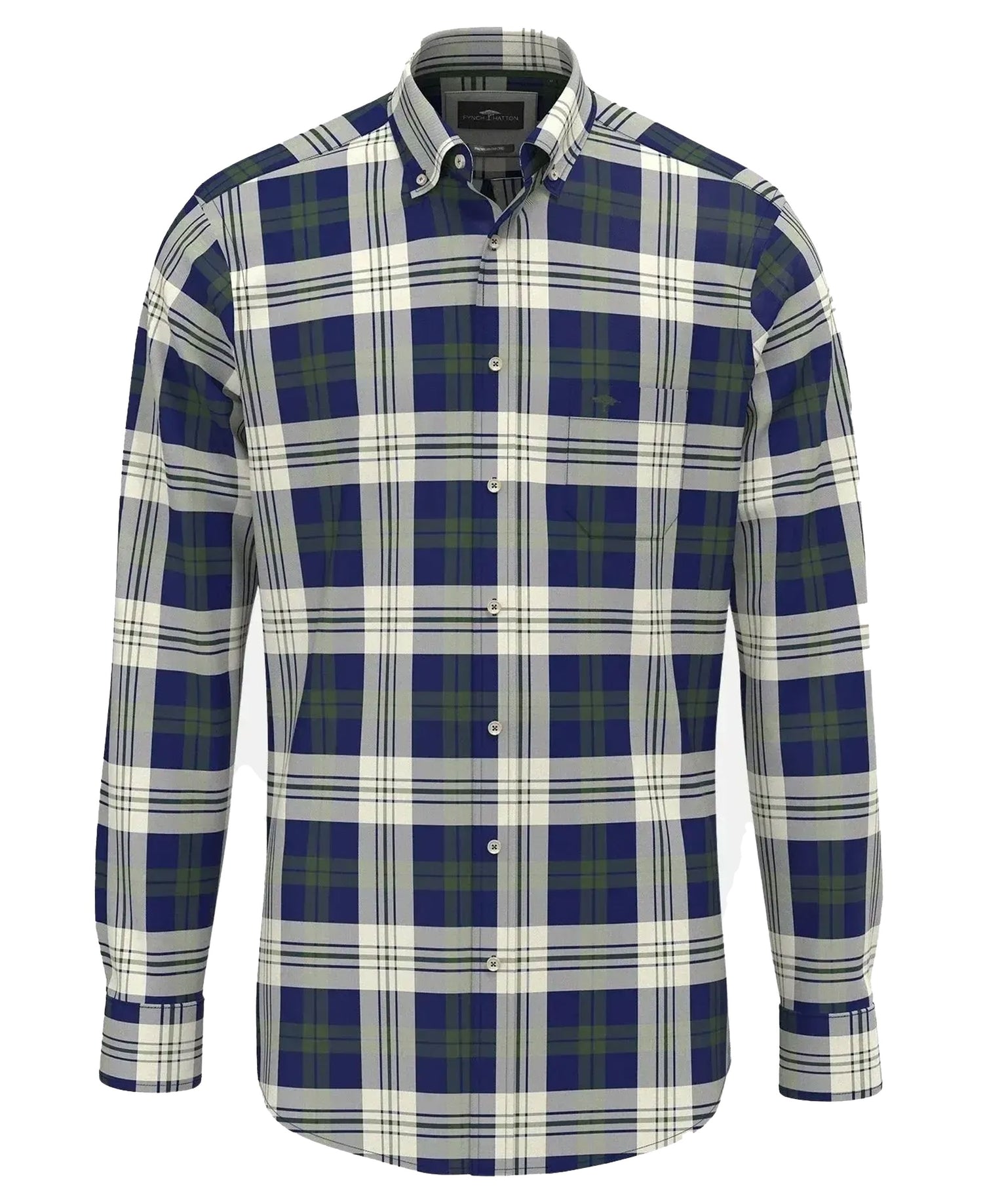 Washed Oxford Check Shirt - Dark Leaf