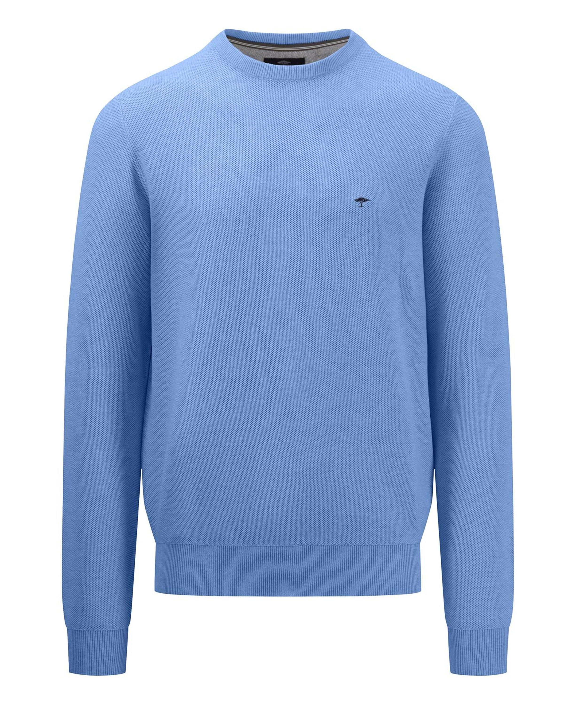 Structured O-Neck Knit - Crystal Blue