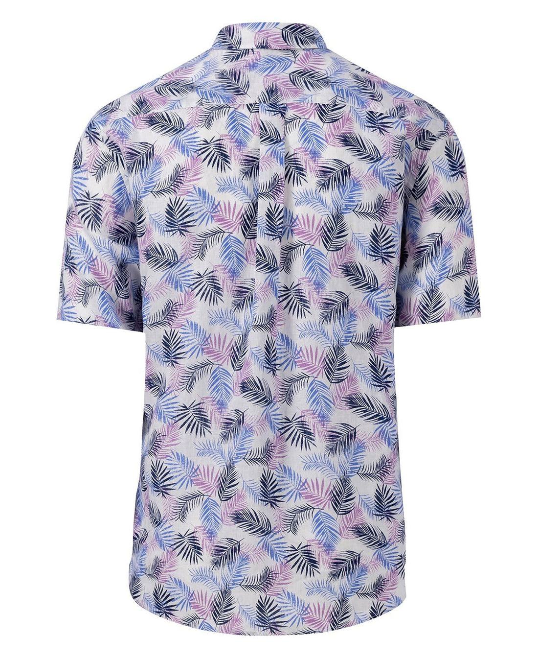 Pure Linen Print Shirt - Dusty Lavender