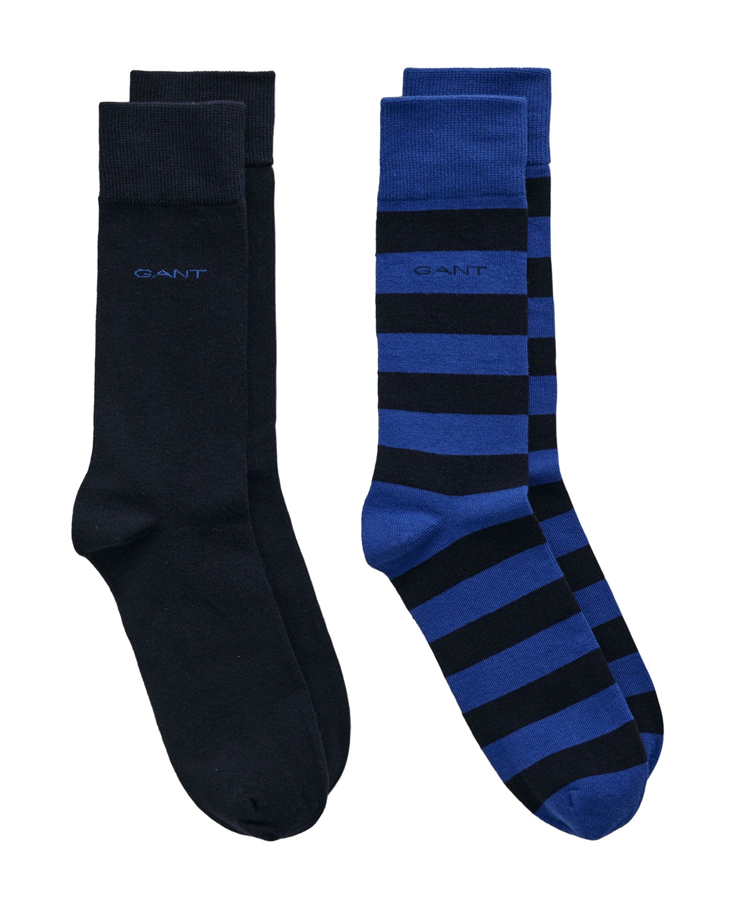 Barstripe And Solid Socks 2-Pack - College Blue