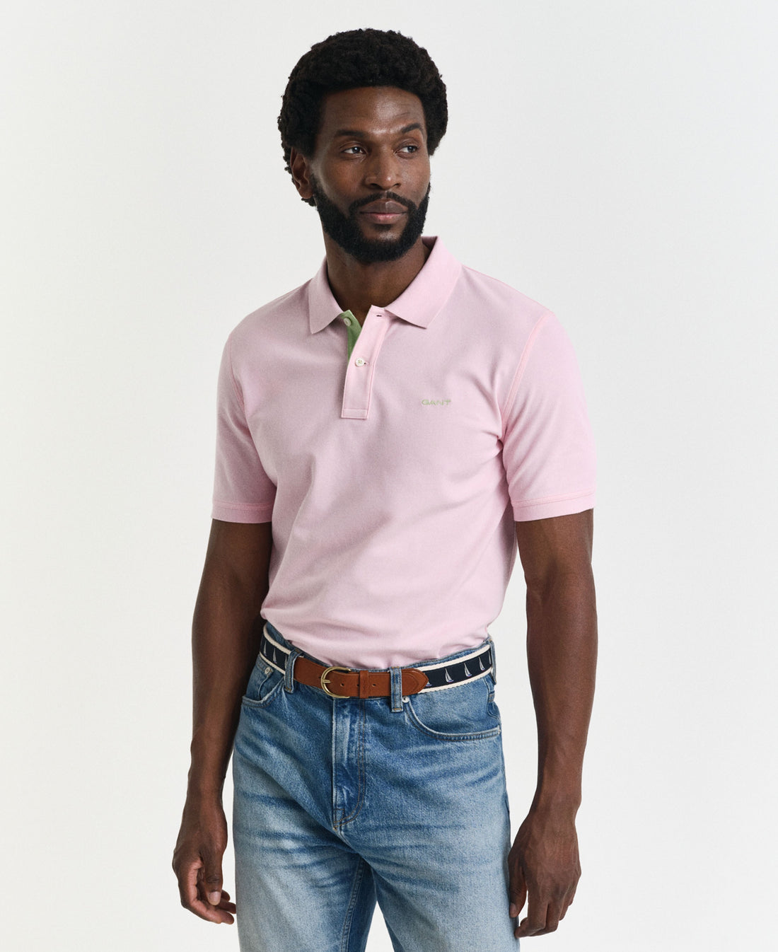 Regular Fit Contrast Pique Polo Shirt - California Pink