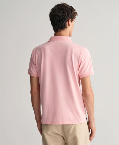 Regular Fit Contrast Pique Polo Shirt - Bubblegum Pink