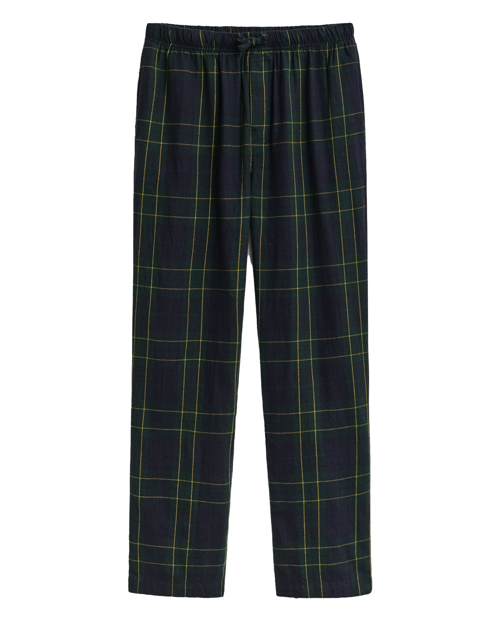 Flannel Check Pants - Forest Green
