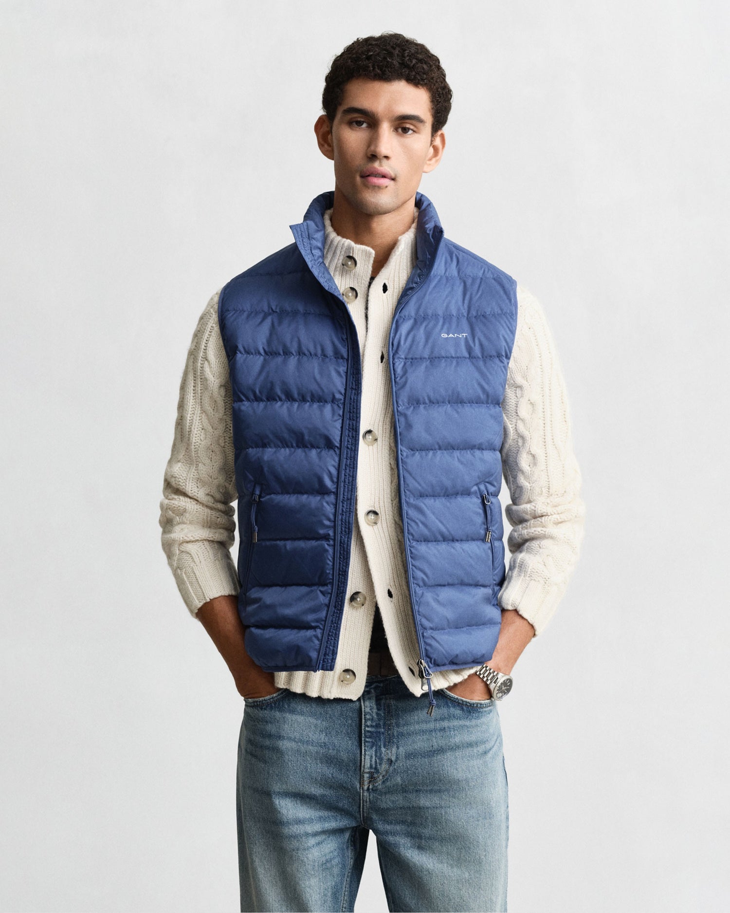 Light Down Vest - Vintage Blue