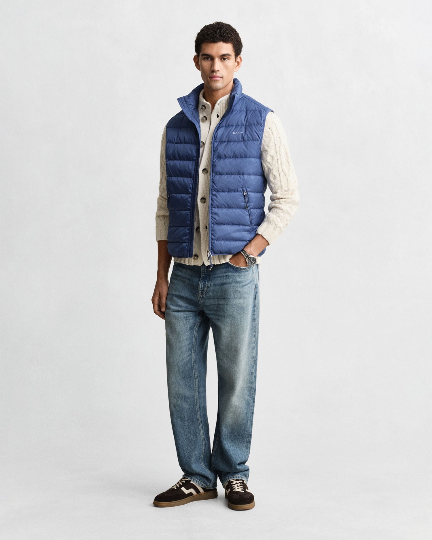 Light Down Vest - Vintage Blue