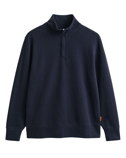 Light Sacker Rib Half-Zip Sweatshirt - Evening Blue