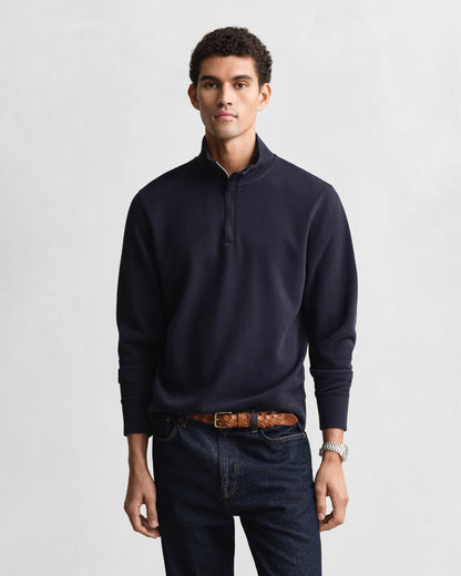 Light Sacker Rib Half-Zip Sweatshirt - Evening Blue