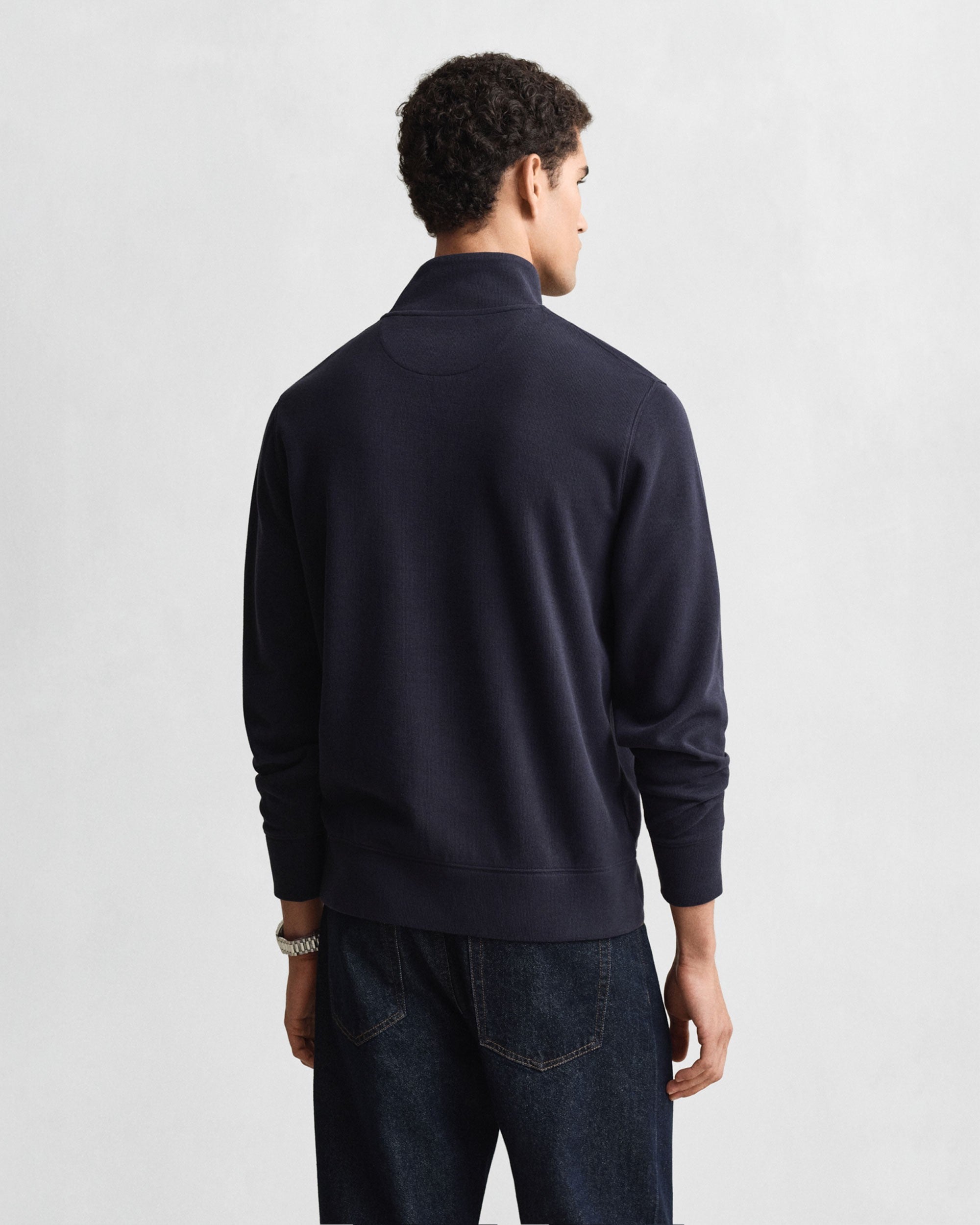 Light Sacker Rib Half-Zip Sweatshirt - Evening Blue