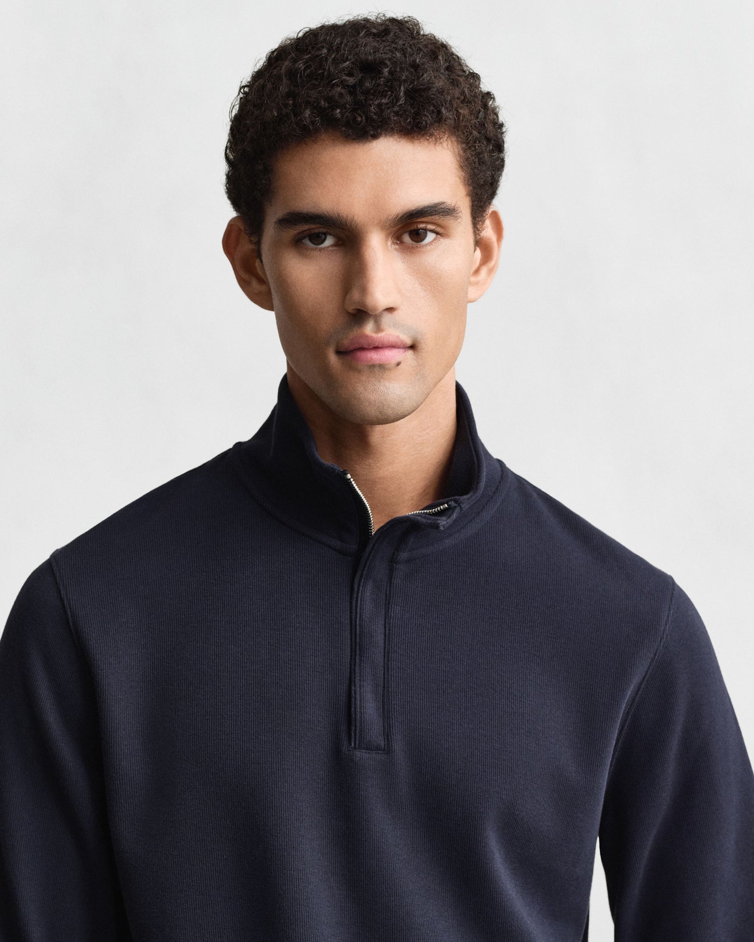 Light Sacker Rib Half-Zip Sweatshirt - Evening Blue