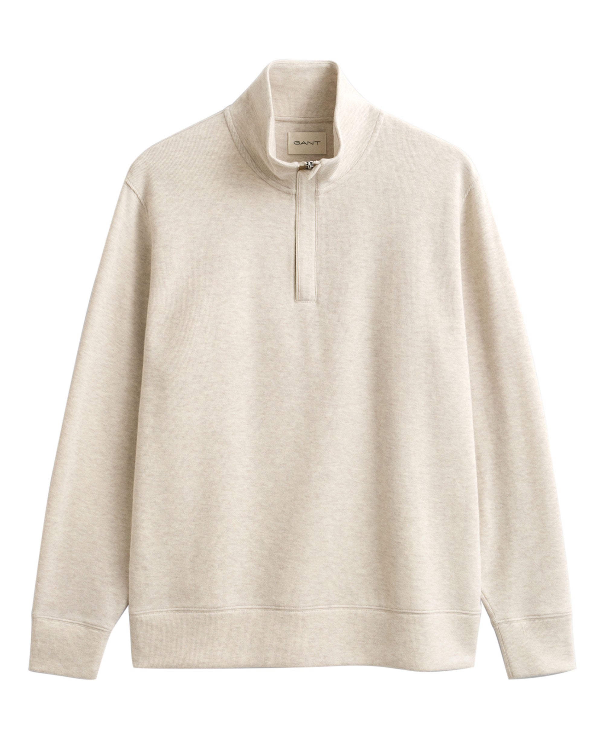 Light Sacker Rib Half-Zip Sweatshirt - Seed Melange