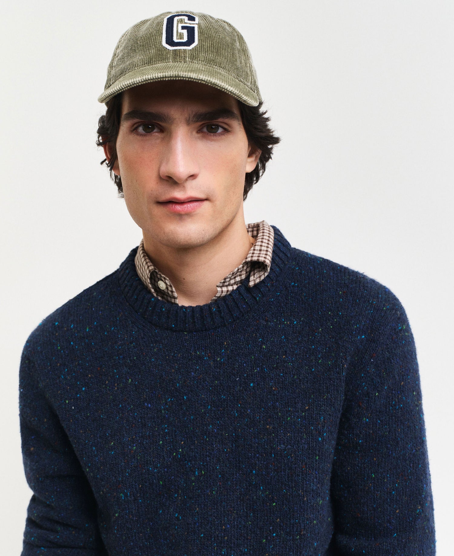 Neps Wool Crew Neck Jumper - Evening Blue