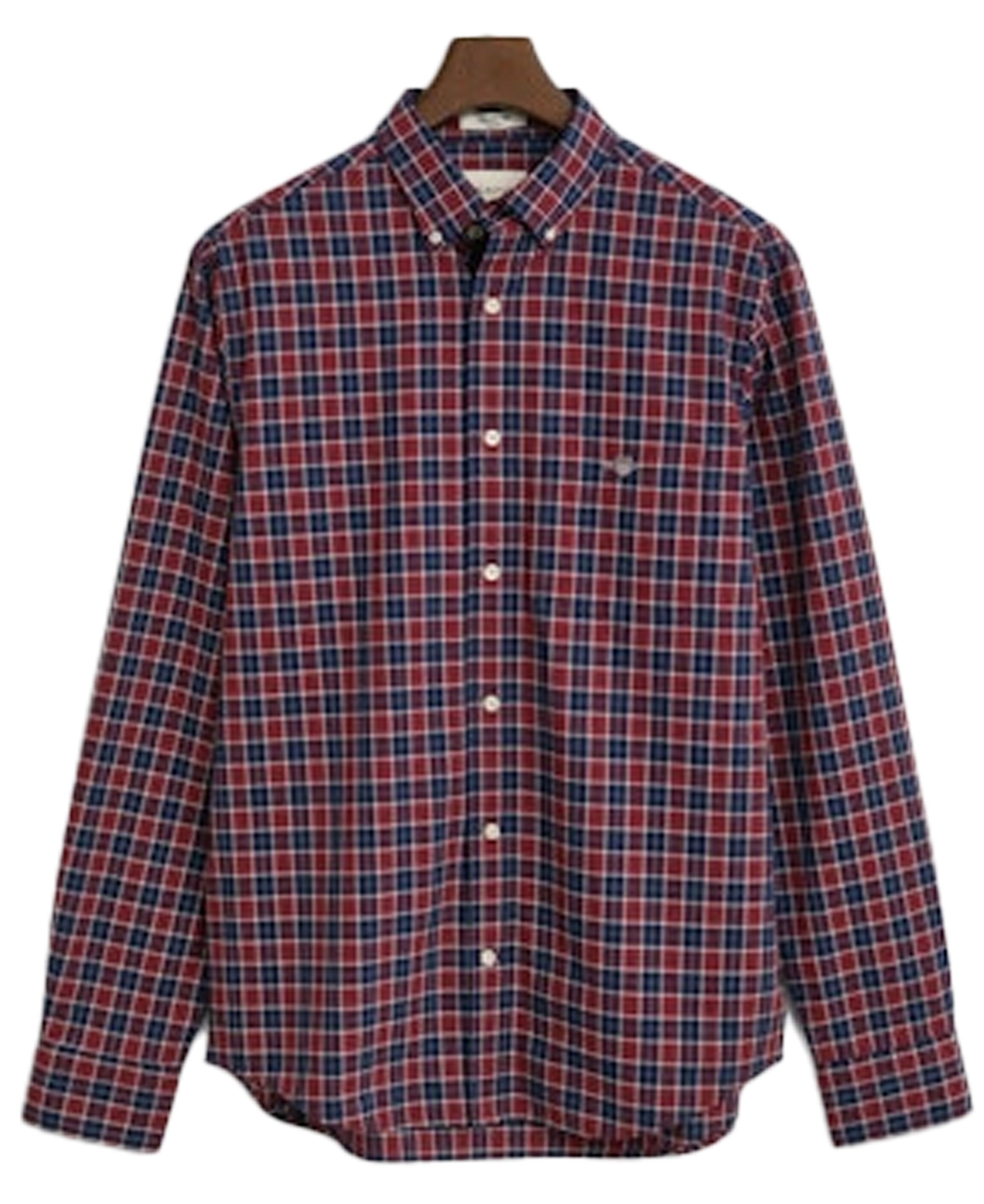 Reg Classic Poplin Check - Plumped Red