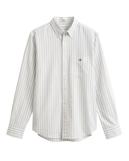 Regular Fit Classic Oxford Stripe Shirt - White